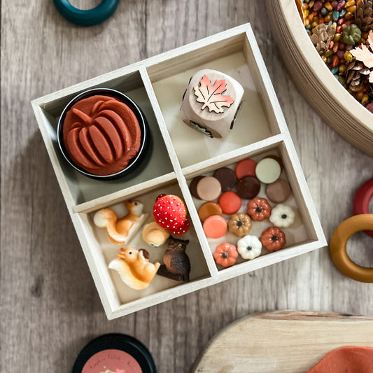 Autumn Woods Play Dough Tray