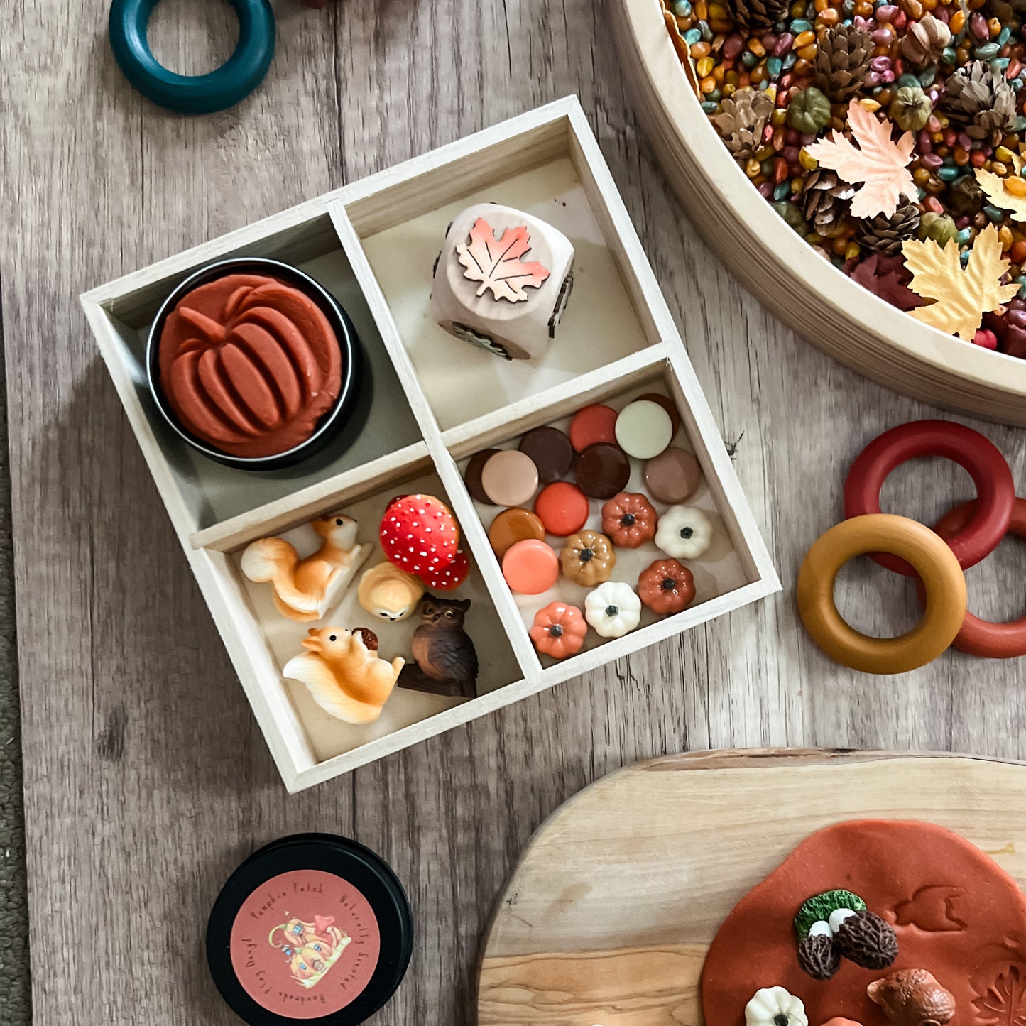 Autumn Woods Play Dough Tray
