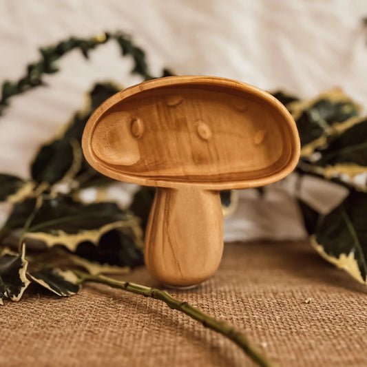 Mini Wooden Mushroom Tray - Chickadees Wooden Toys