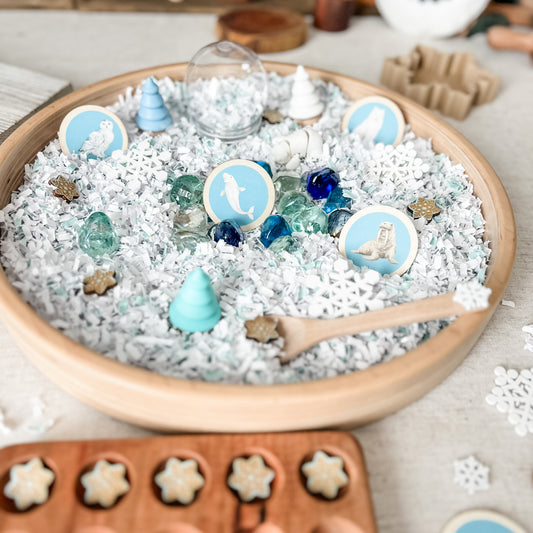 Arctic Dig & Play Sensory Bin - Chickadees Wooden Toys