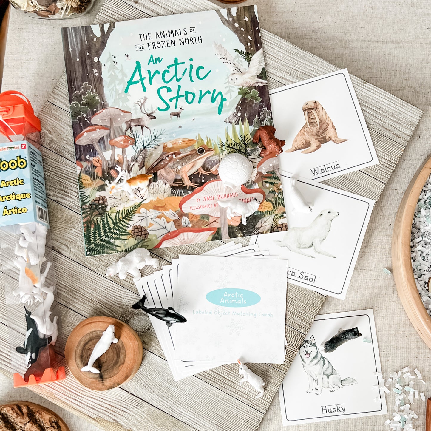 Arctic - Read & Play Box - Chickadees Wooden Toys