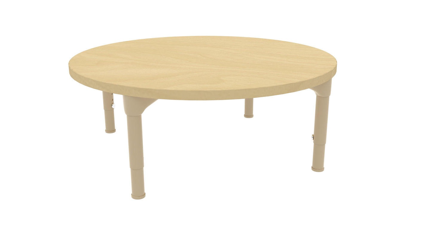 Round Adjustable Kids Table – 36" Diameter, 13" to 17" Height | Toddler & Preschool Activity Table for Classrooms & Daycares