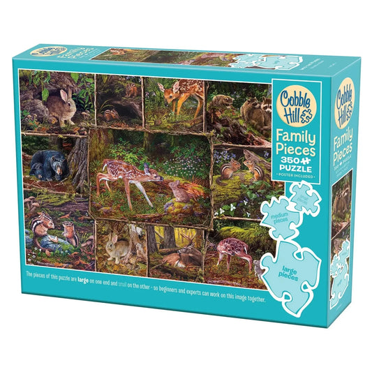 Into the Woods 350 Piece Family Jigsaw Puzzle Cobble - Chickadees Wooden Toys