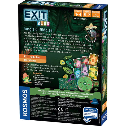 Jungle of Riddles for Kids - Exit the Escape Room Game - Kosmos - Chickadees Wooden Toys