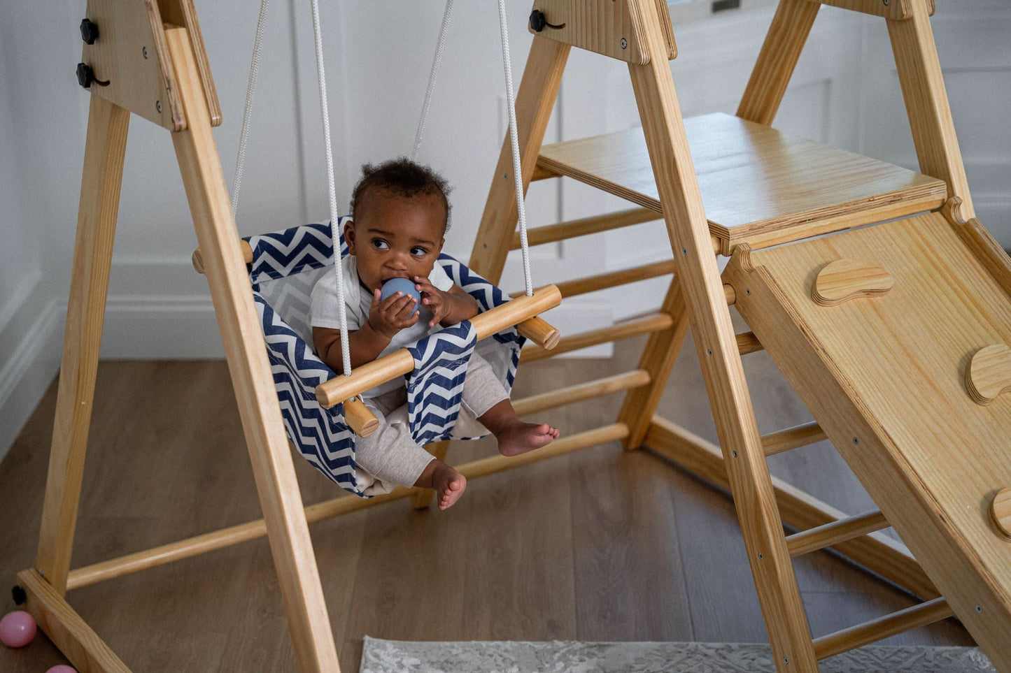 Juniper | Toddler Climber & Swing | Foldable - Chickadees Wooden Toys