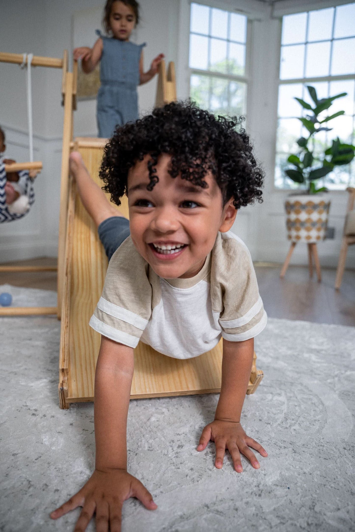Juniper | Toddler Climber & Swing | Foldable - Chickadees Wooden Toys