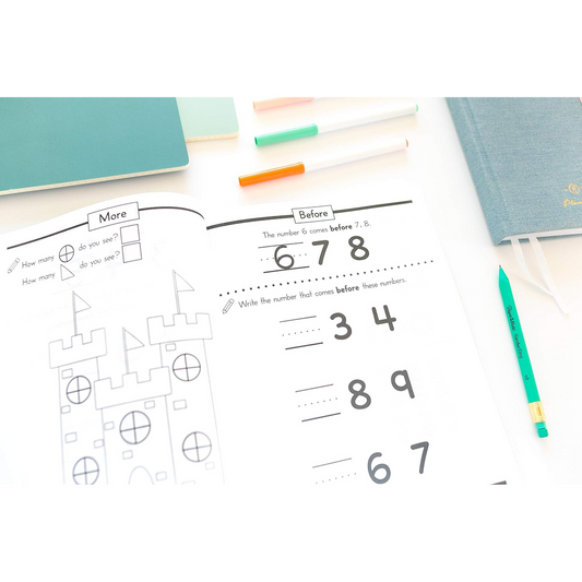 Kindergarten Math Workbook: Kindergarten and 1st Grade Workbook Age 5-7 | Homeschool Kindergarteners | Addition and Subtraction Activities + Worksheets (Spiral Bound) - Chickadees Wooden Toys