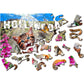Kittens in Hollywood 75 Piece Wood Jigsaw Puzzle Wooden City