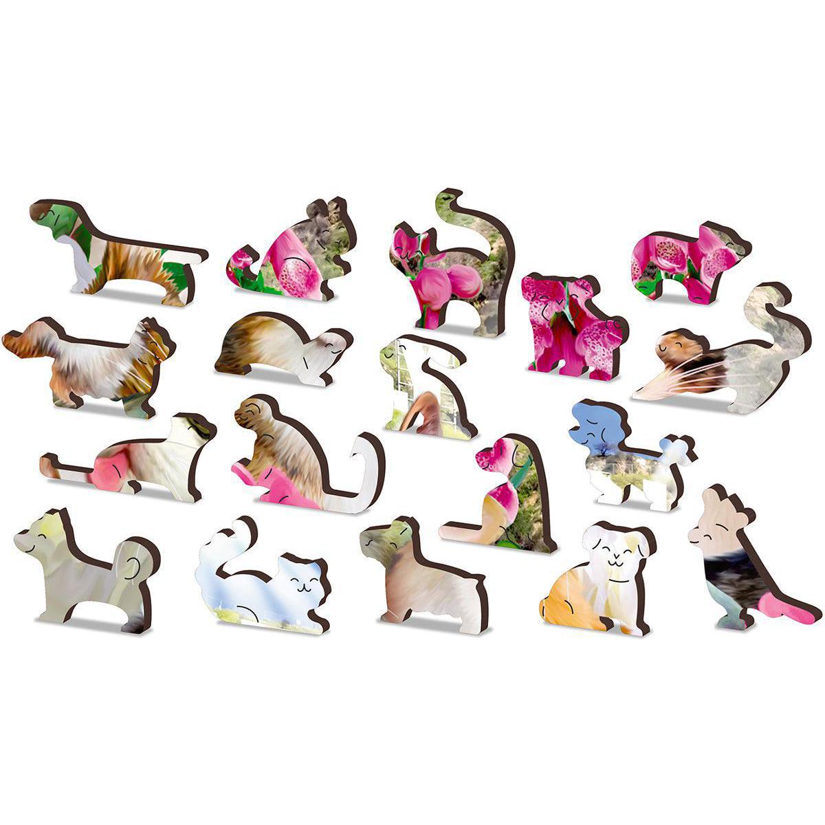 Kittens in Hollywood 75 Piece Wood Jigsaw Puzzle Wooden City