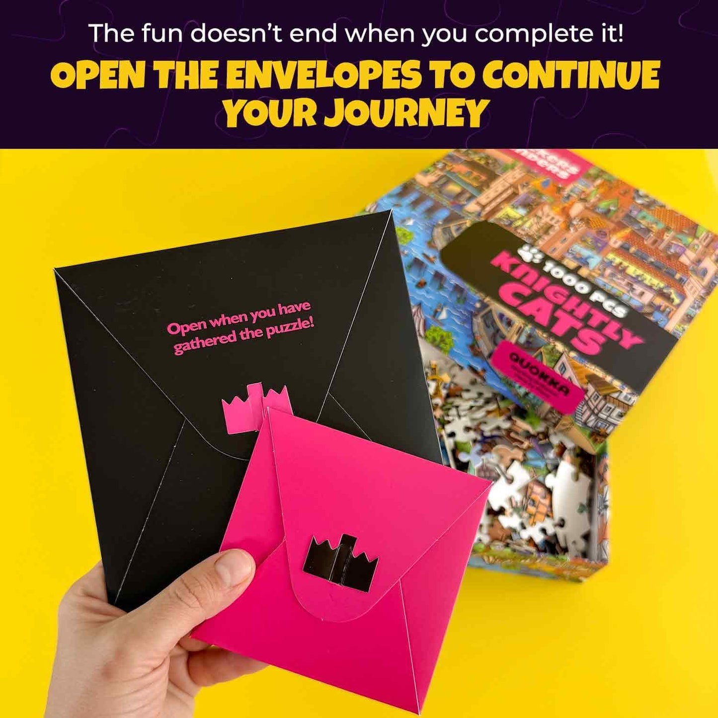 Knightly Cats Seekers Finders 1000 Piece Jigsaw Puzzle Quokka