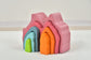 Wooden Mountain Rainbow Stacker Toy Puzzle Blocks