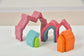 Wooden Mountain Rainbow Stacker Toy Puzzle Blocks