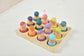 Wooden Rainbow Peg Dolls Figures 12 Piece Set