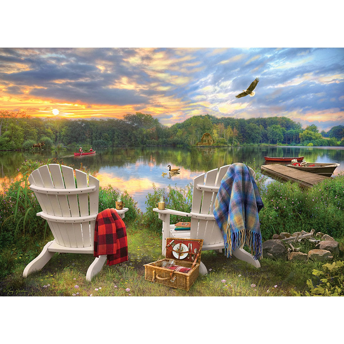 Lakeshore 1000 Piece Jigsaw Puzzle Cobble Hill