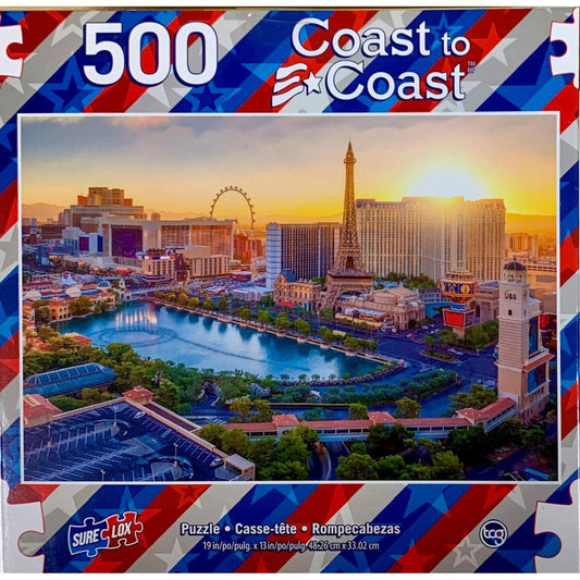 Las Vegas Coast to Coast 500 Piece Jigsaw Puzzle Sure Lox