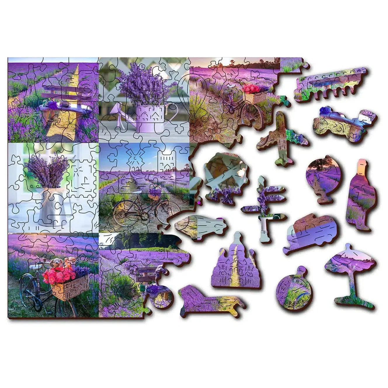 Lavender France 150 Piece Wood Jigsaw Puzzle Wooden City