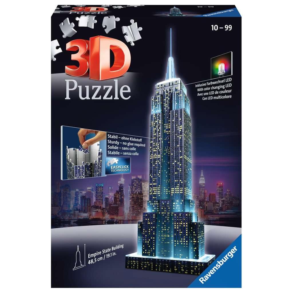 Light-Up Empire State Building 228 Piece 3D Jigsaw Puzzle Ravensburger