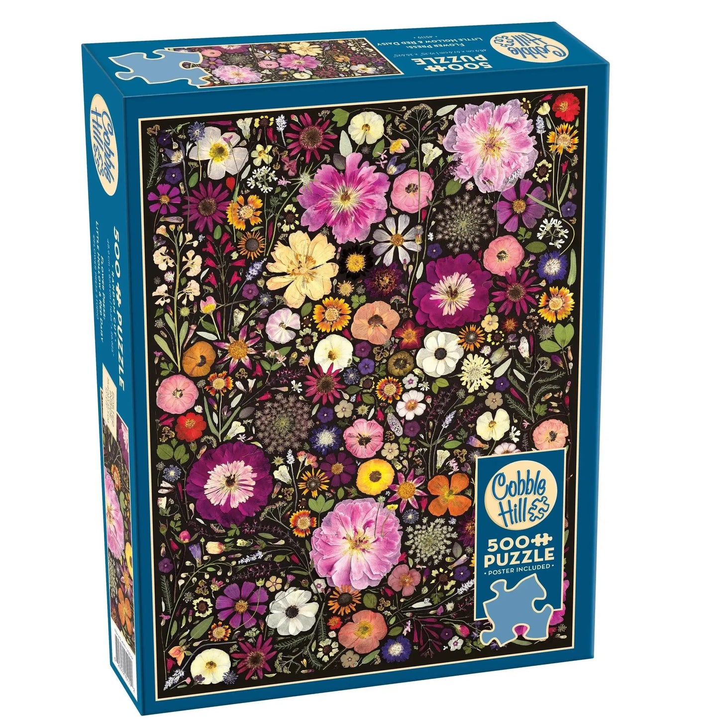 Little Hollow & Red Daisy Flower Press 500 Piece Jigsaw Puzzle Cobble Hill