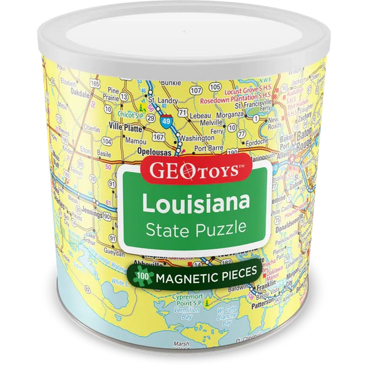 Louisiana State 100 Piece Magnetic Jigsaw Puzzle Geotoys