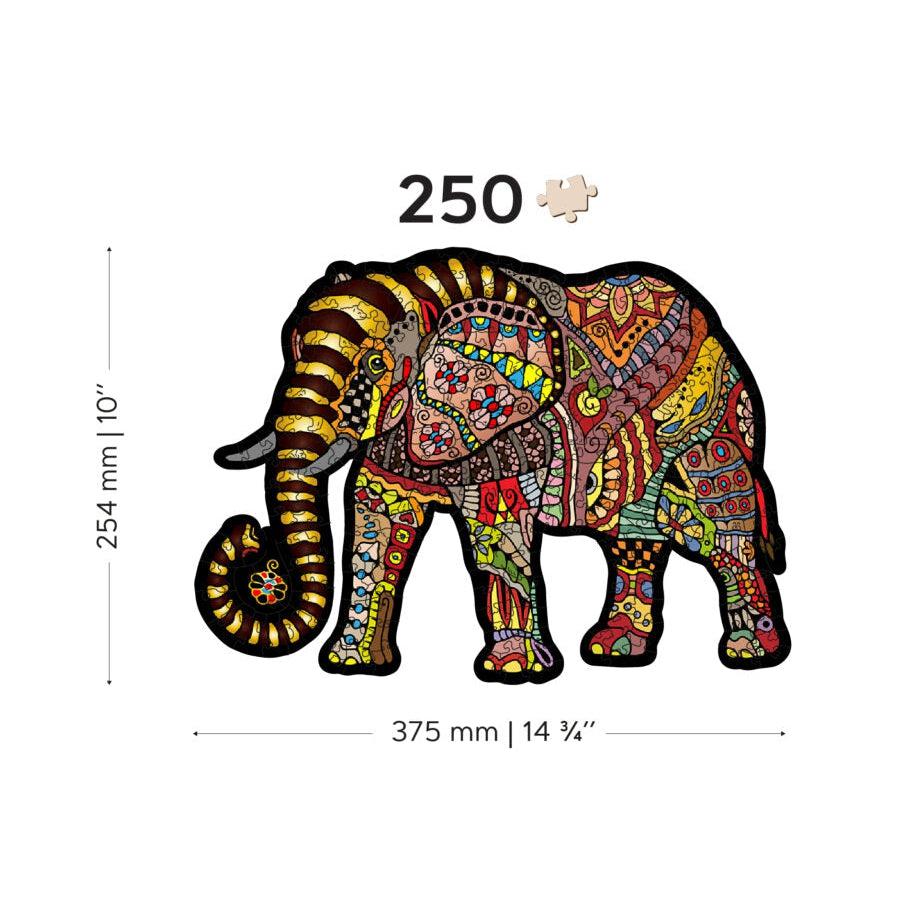 Magic Elephant 245 Piece Wood Jigsaw Puzzle Wooden City