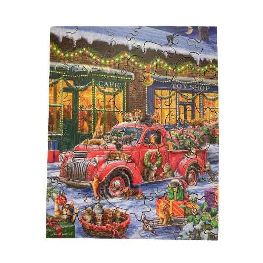Magic Time 40 Piece Mini Wooden Jigsaw Puzzle Geek Toys - Chickadees Wooden Toys