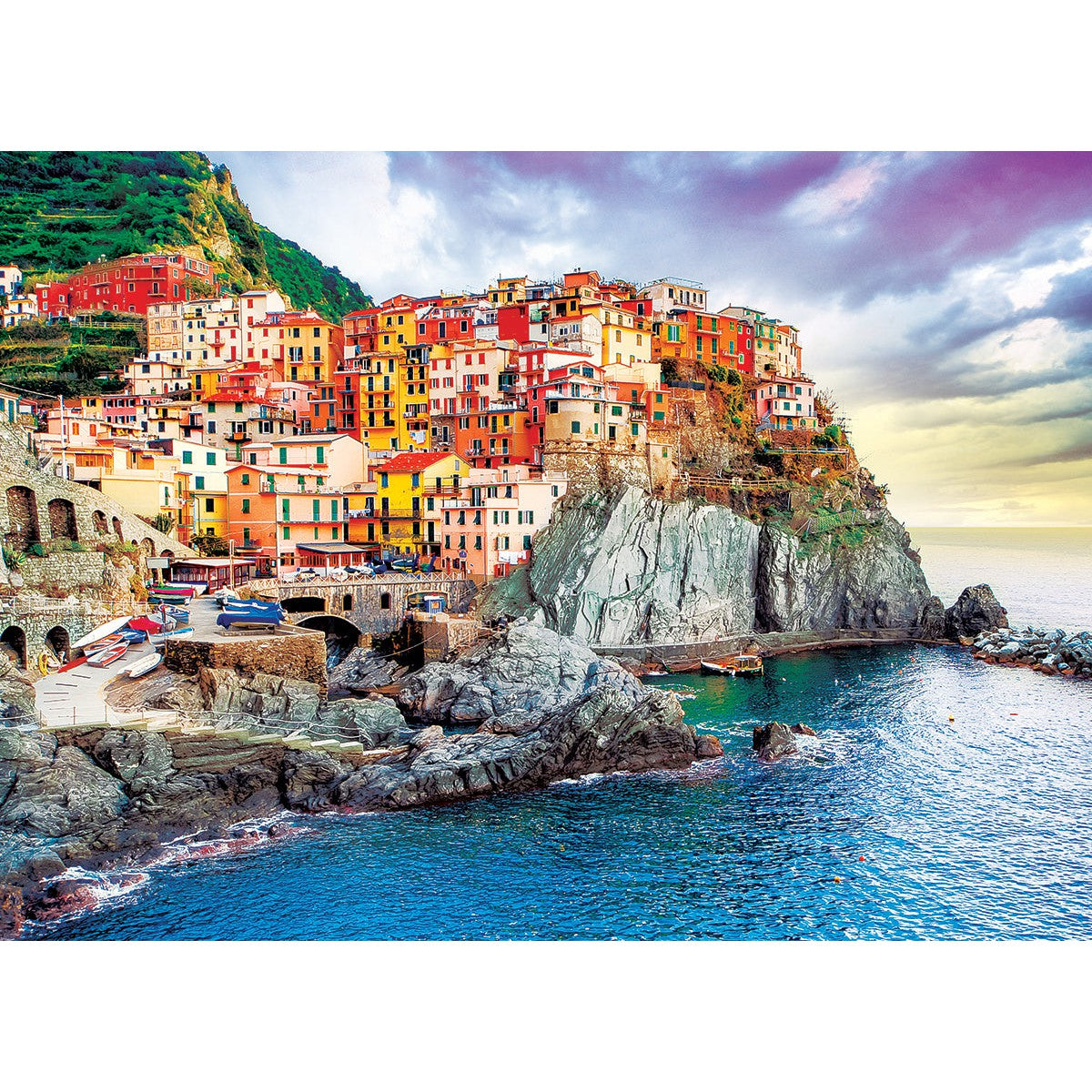 Manarola Cinque Terre Italy Mediterran 1000 Piece Jigsaw Puzzle Eurographics