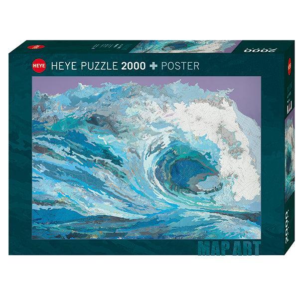 Map Wave Map Art 2000 Piece Jigsaw Puzzle Heye