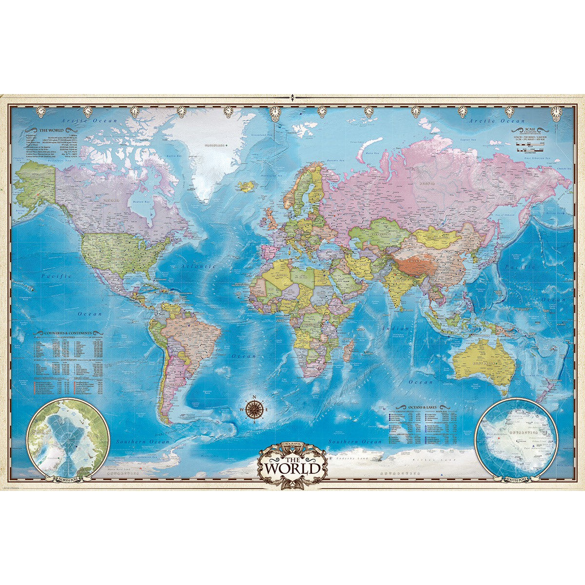 Map of the World 2000 Piece Jigsaw Puzzle Eurographics