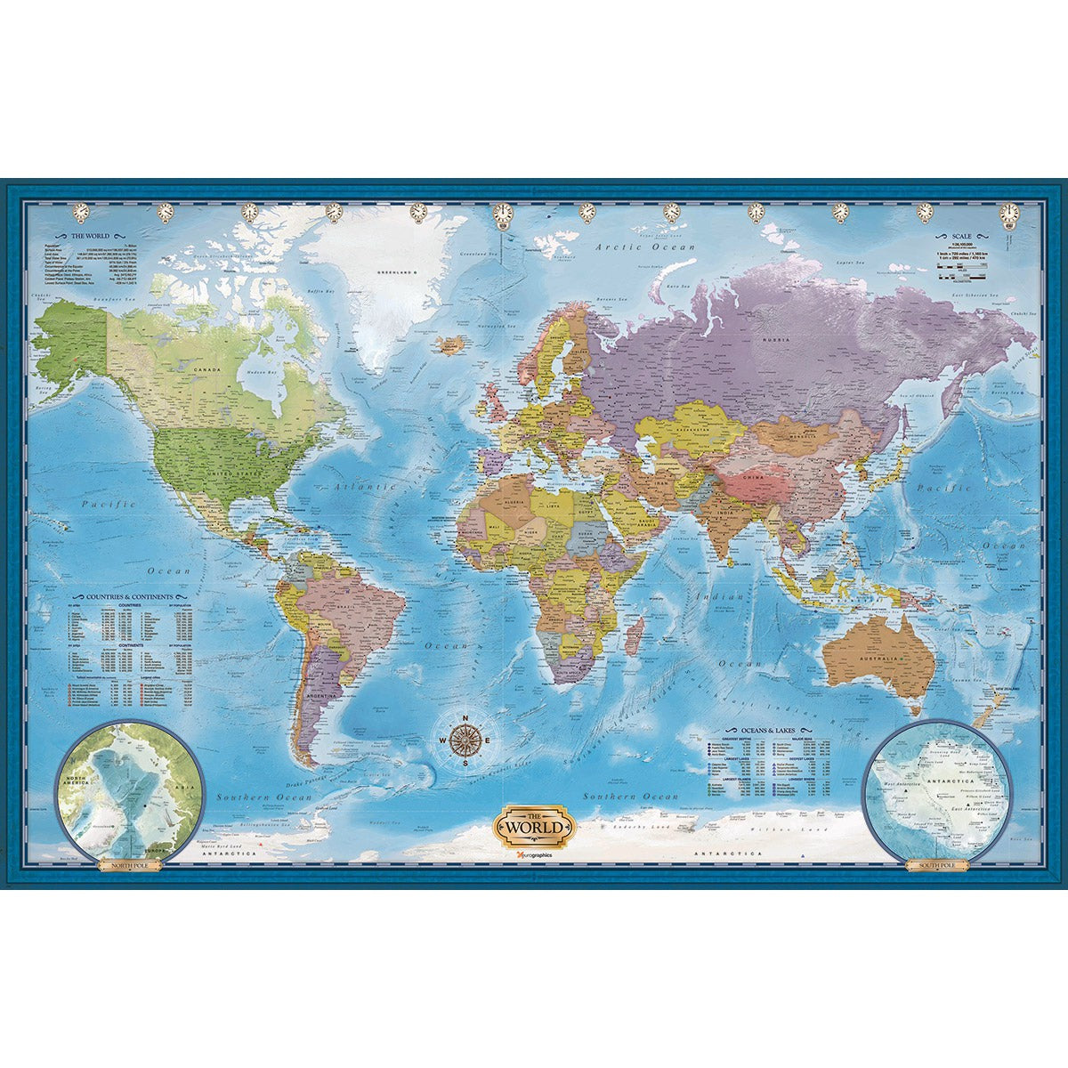 Map of the World 5000 Piece Jigsaw Puzzle Eurographics