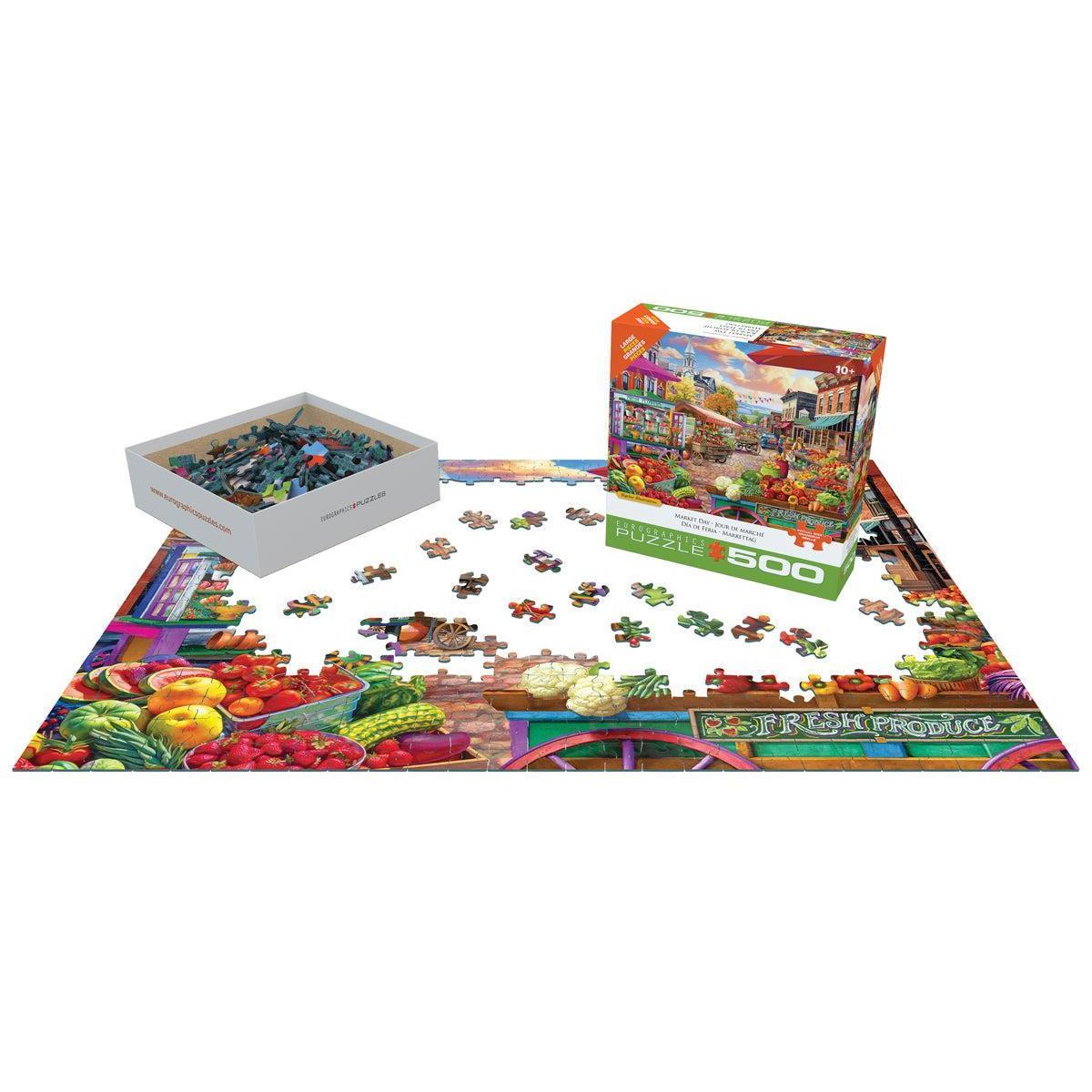 Market Day 500 Piece Jigsaw Puzzle Eurographics