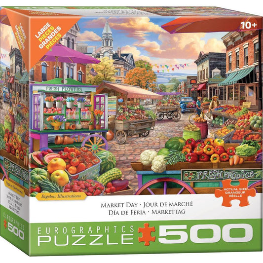 Market Day 500 Piece Jigsaw Puzzle Eurographics