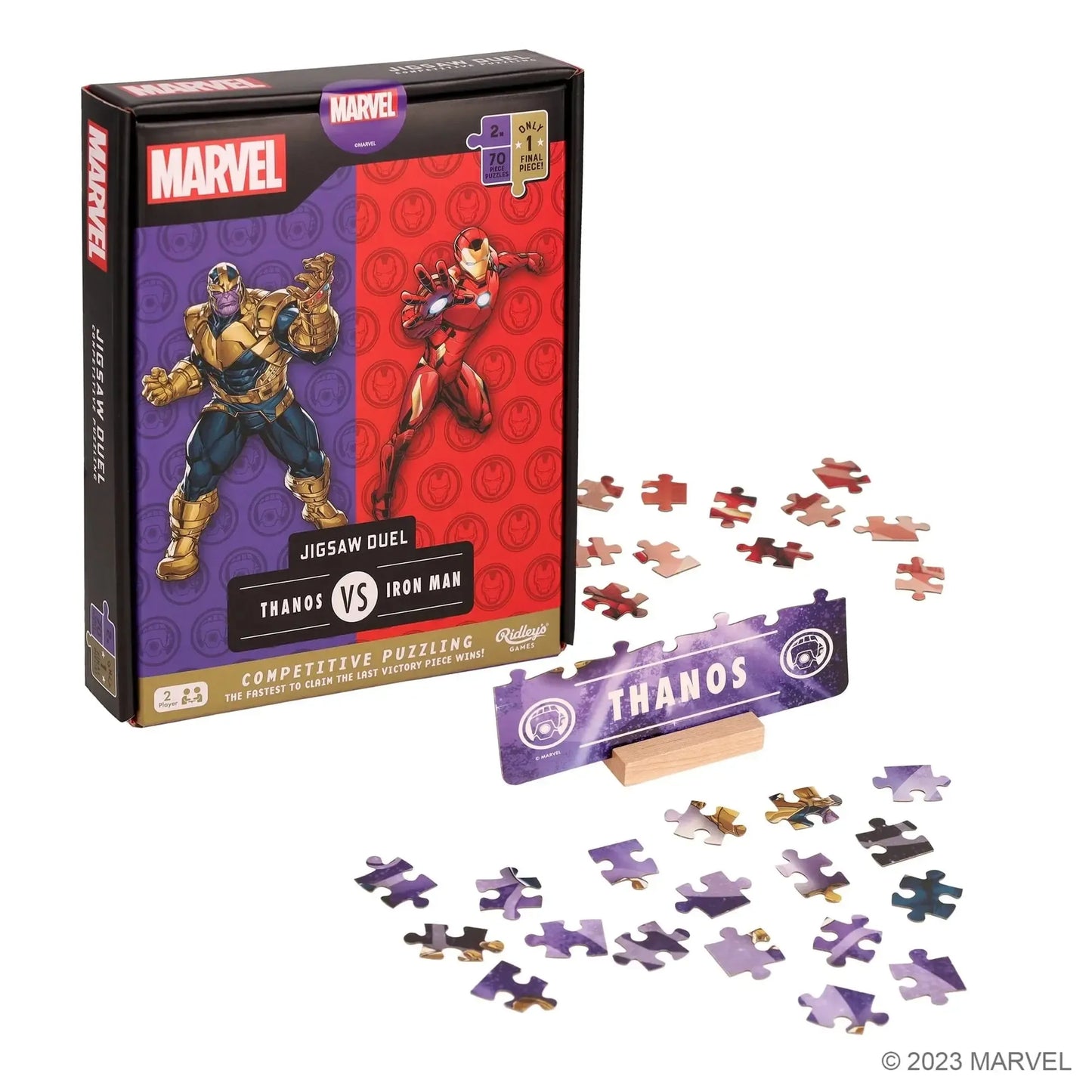 Marvel Iron Man vs. Thanos Set of 2 70 Piece Jigsaw Duel Puzzles Ridley