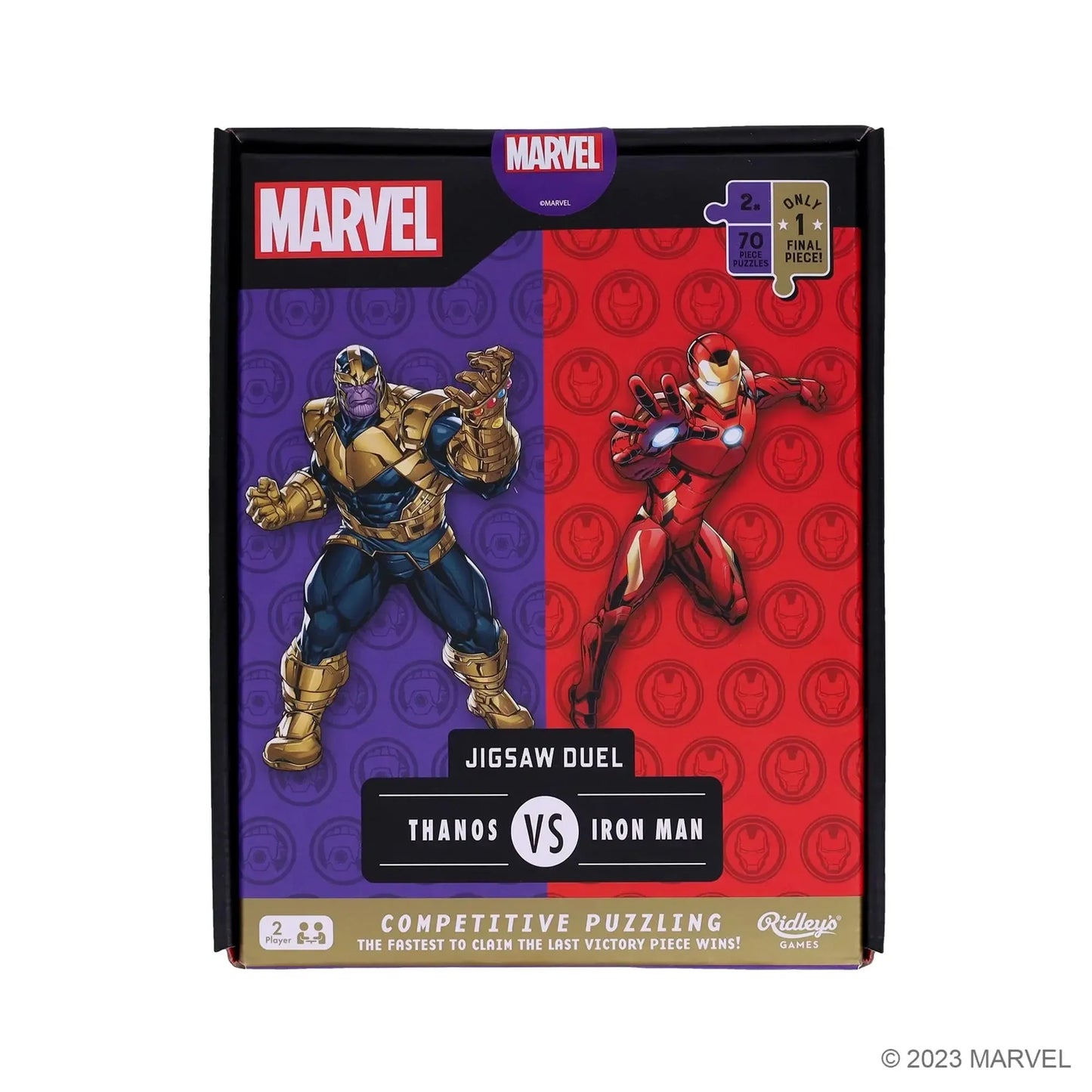Marvel Iron Man vs. Thanos Set of 2 70 Piece Jigsaw Duel Puzzles Ridley