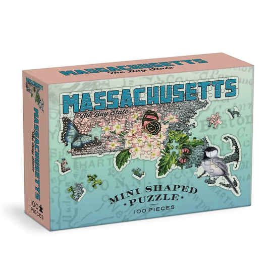 Massachusetts 100 Piece Mini Shaped Jigsaw Puzzle Galison