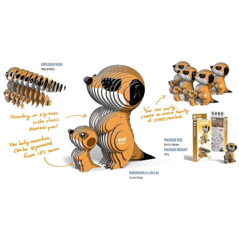 Meerkat 3D Cardboard Model Kit Eugy