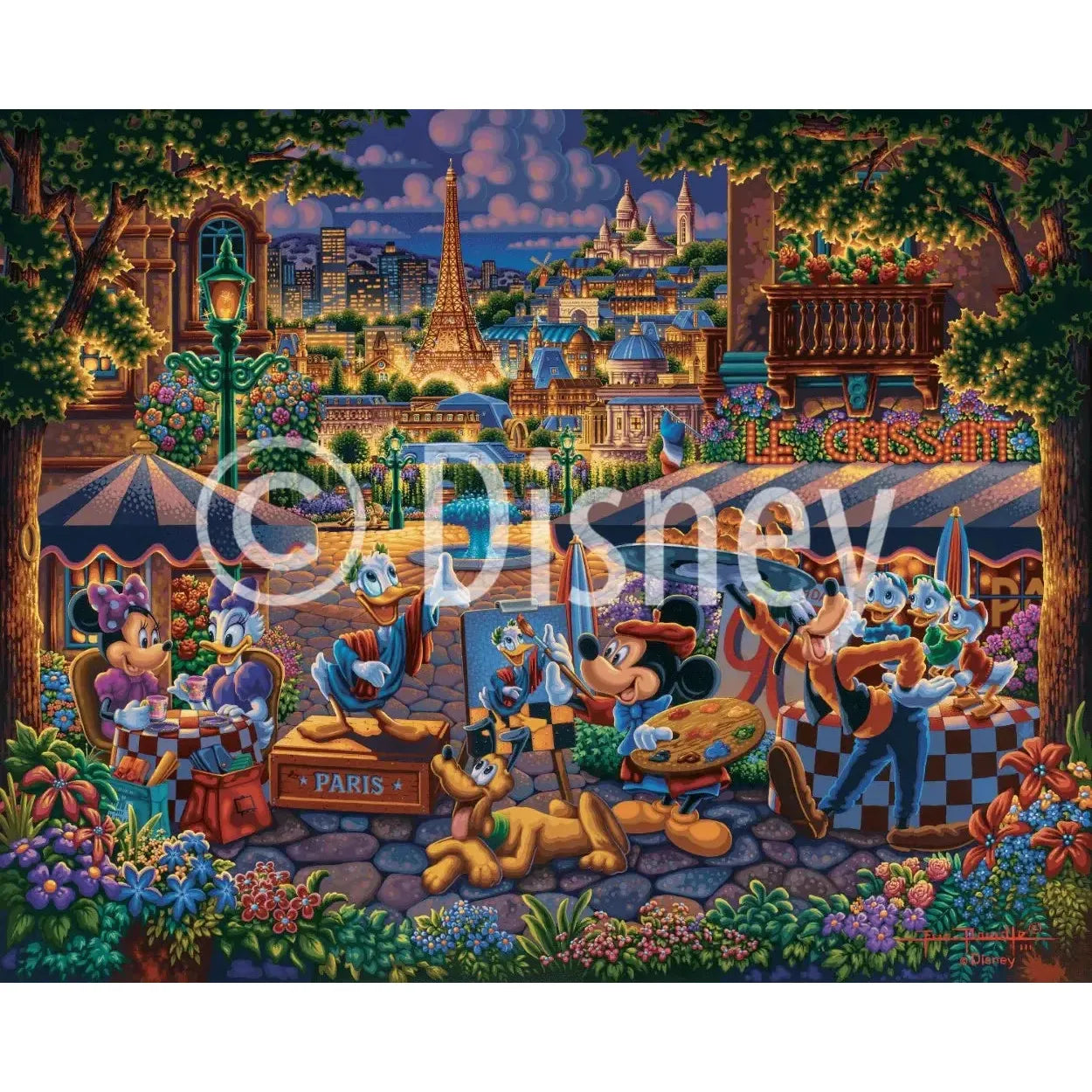 Mickey & Friends Painting in Paris 500 Piece Jigsaw Puzzle Disney x Dowdle
