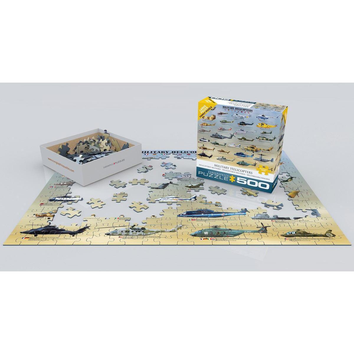 Military Helicopters 500 Piece Jigsaw Puzzle Eurographics