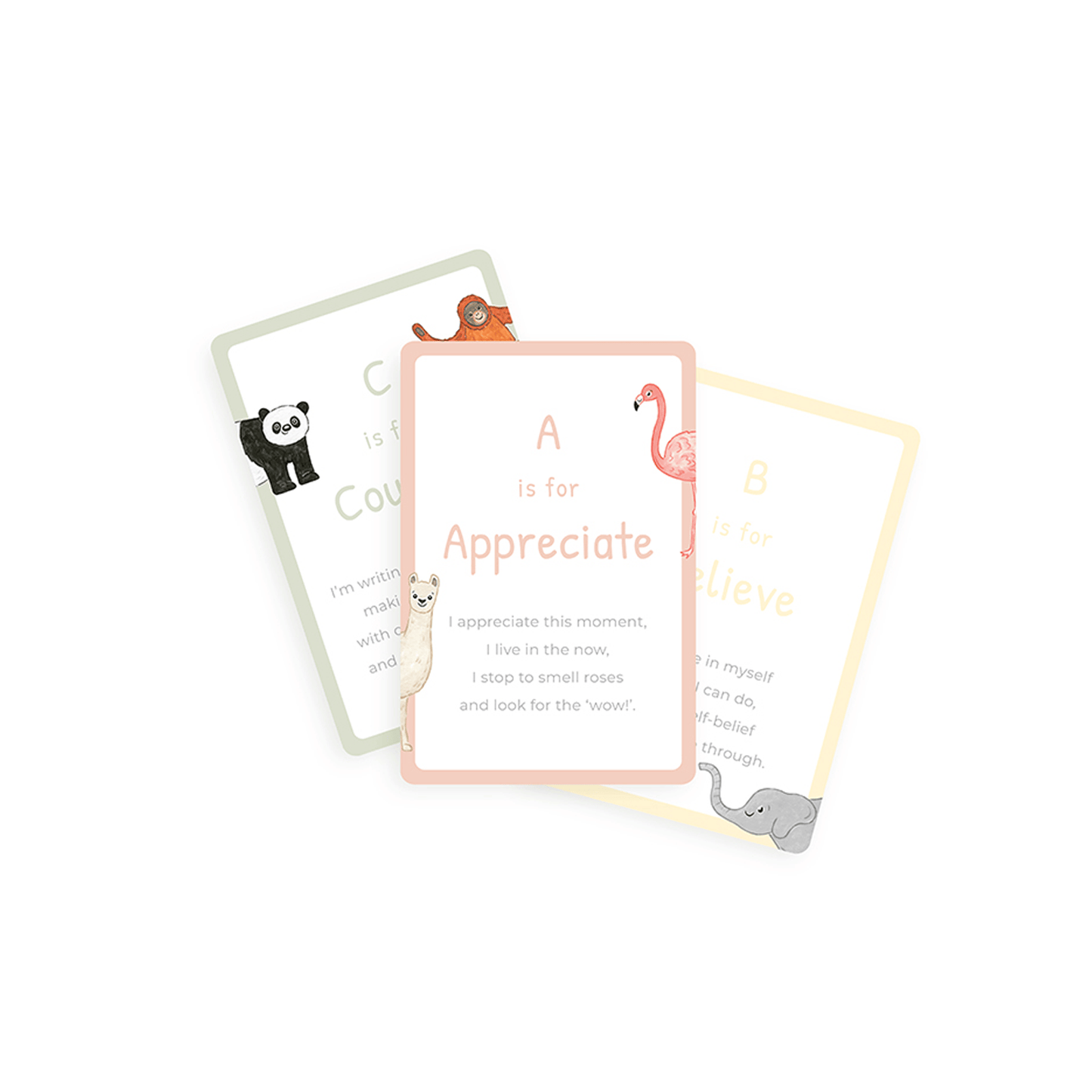A-Z Mindful Affirmation Cards - Chickadees Wooden Toys