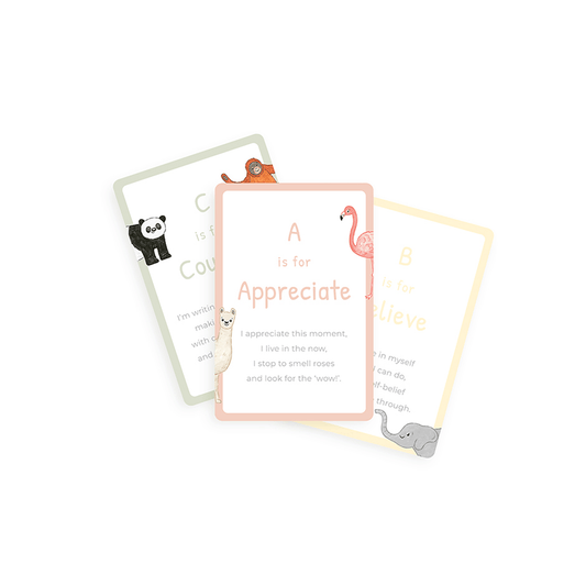 A-Z Mindful Affirmation Cards - Chickadees Wooden Toys