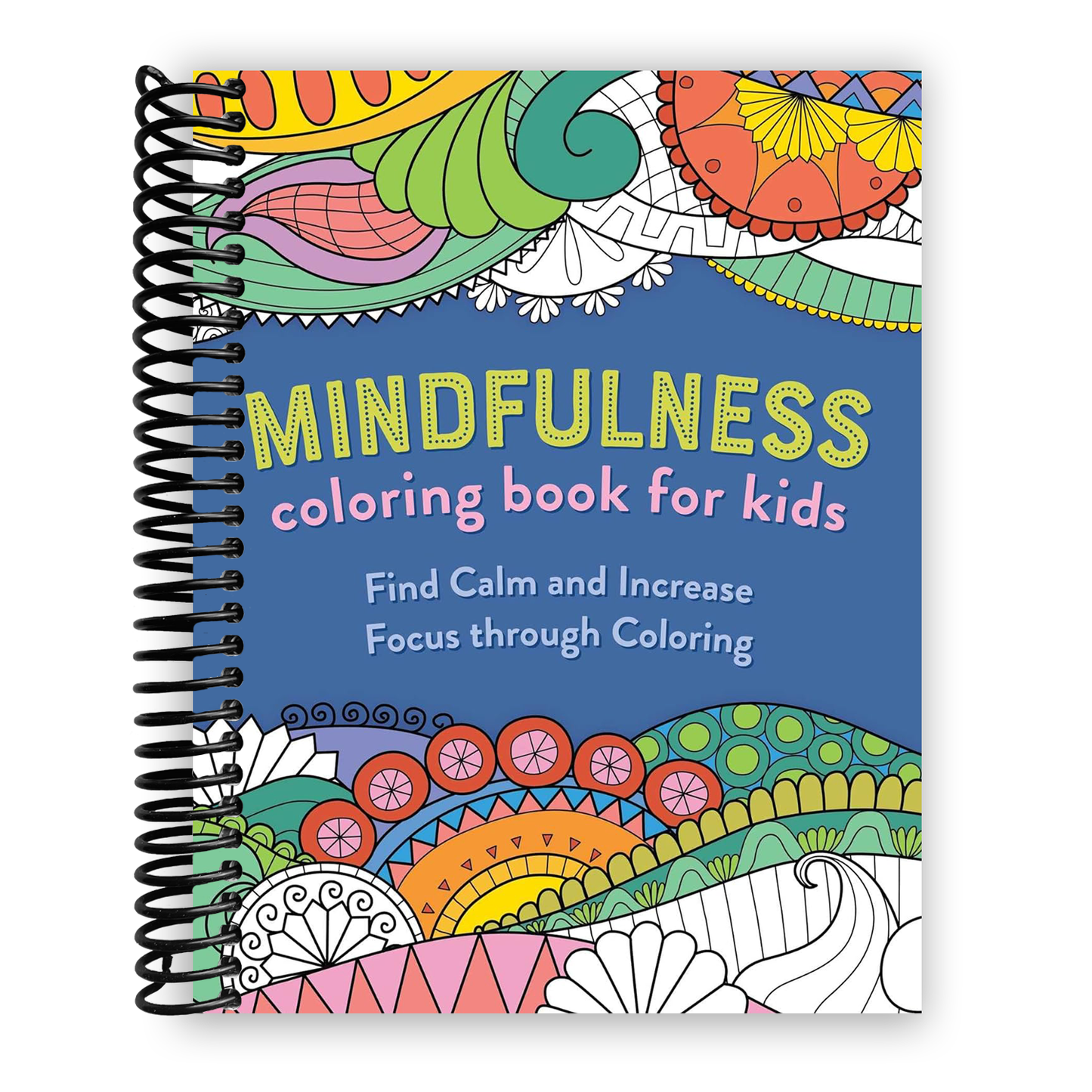 Mindfulness Coloring Book for Kids (Spiral Bound) - Chickadees Wooden Toys