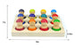 Wooden Rainbow Peg Dolls Figures 12 Piece Set