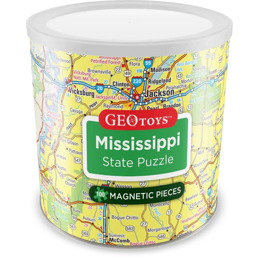 Mississippi State 100 Piece Magnetic Jigsaw Puzzle Geotoys