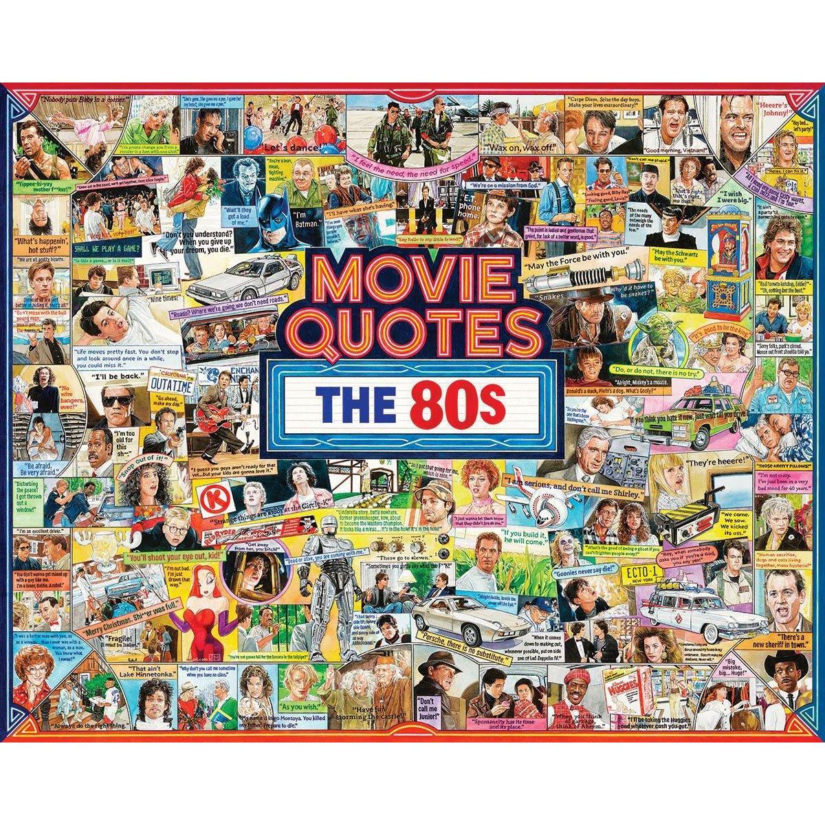 Movie Quotes of the 80s 1000 Piece Jigsaw Puzzle White Mountain