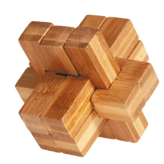 Multi Cross 3D Bamboo Puzzle Fridolin