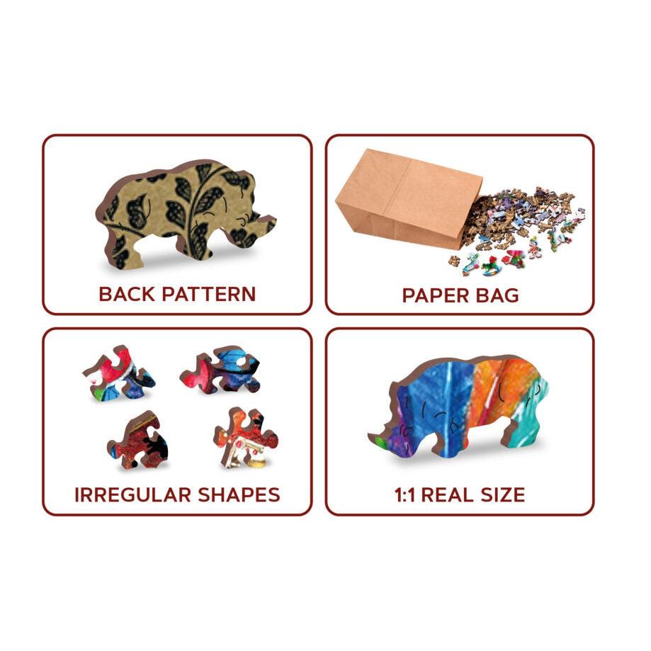 Mystic Fox 250 Piece Wood Jigsaw Puzzle Wooden City