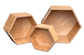 Hexagon Nesting Tables (Set of 3) | Solid European Oak - Chickadees Wooden Toys