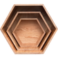 Hexagon Nesting Tables (Set of 3) | Solid European Oak - Chickadees Wooden Toys