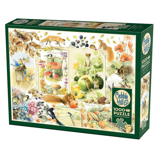 Nature Journal Autumn 1000 Piece Jigsaw Puzzle Cobble Hill - Chickadees Wooden Toys