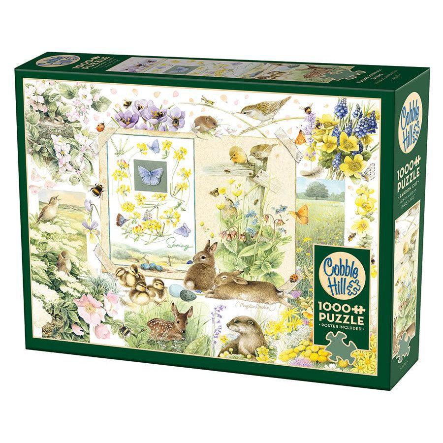 Nature Journal Spring 1000 Piece Jigsaw Puzzle Cobble Hill - Chickadees Wooden Toys