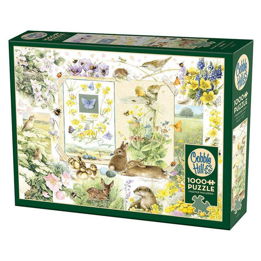 Nature Journal Spring 1000 Piece Jigsaw Puzzle Cobble Hill - Chickadees Wooden Toys